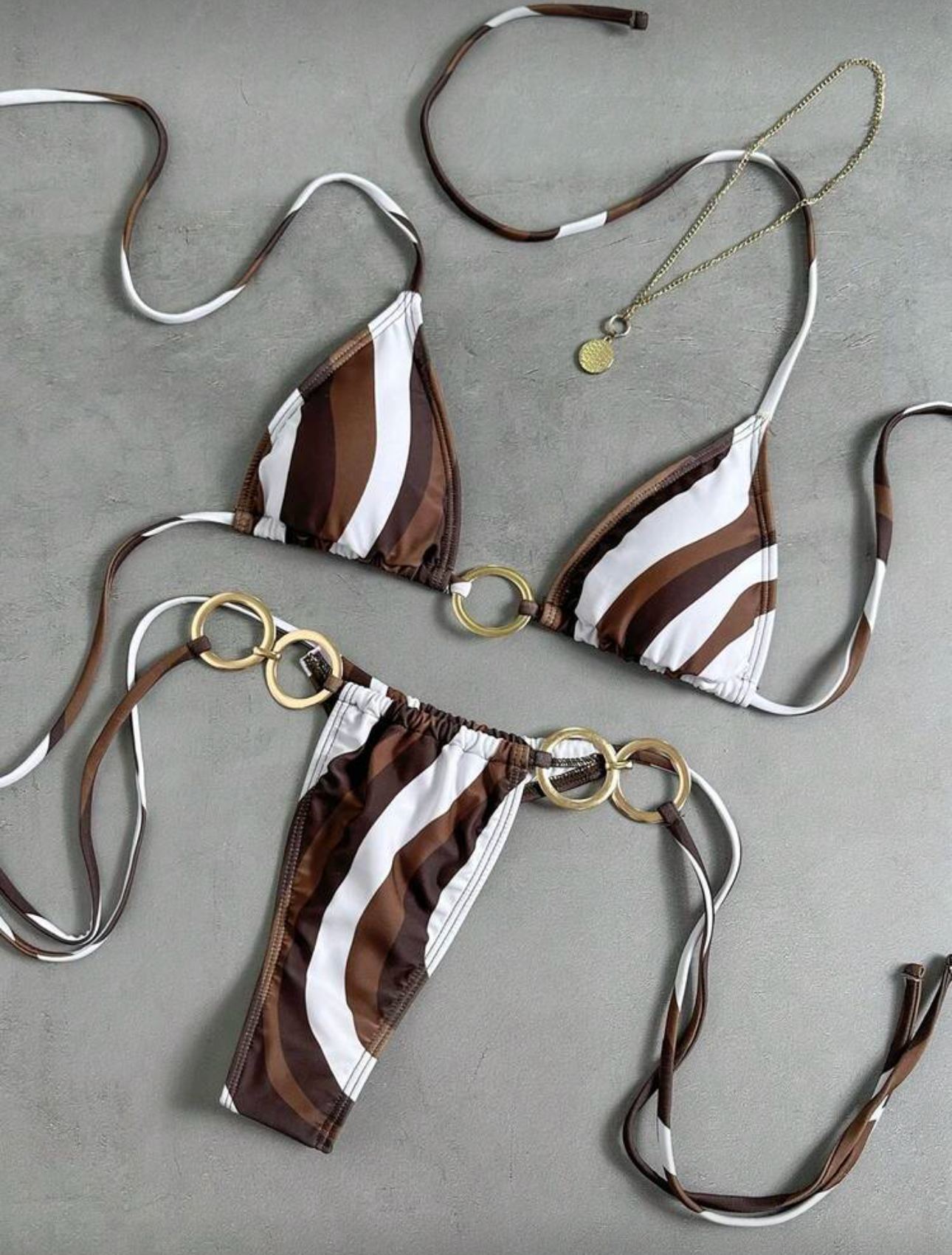 Bikini animal print ajustable semi hilo