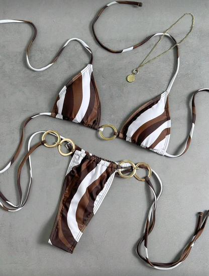 Bikini animal print ajustable semi hilo