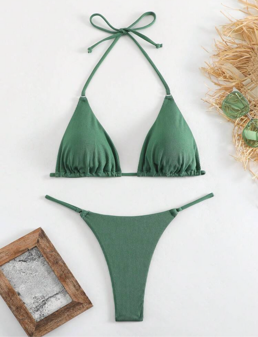 Bikini acanalado Semi hilo