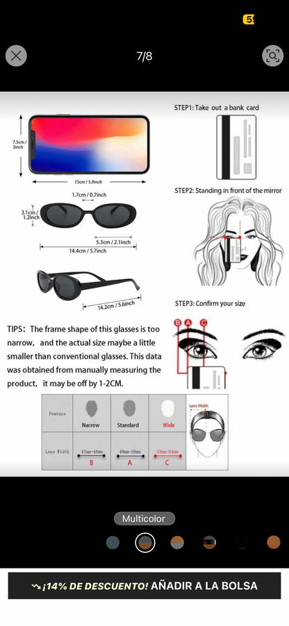 Lentes ovalados (individual)