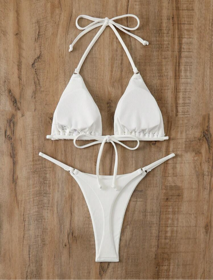 Bikini acanalado hilo