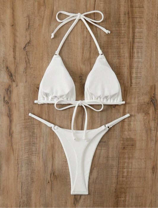 Bikini acanalado hilo