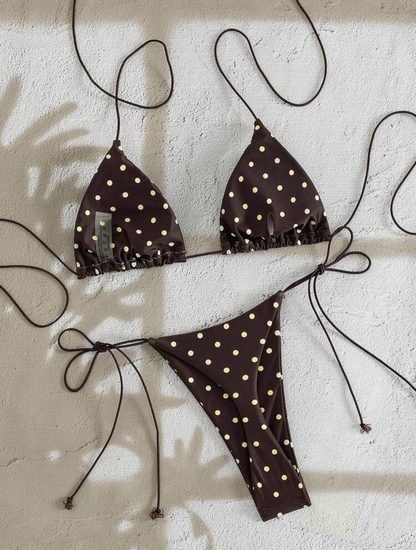 Bikini estampado ajustable Semi hilo