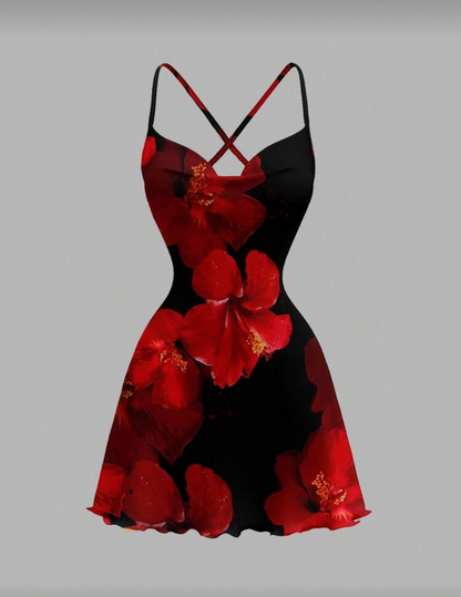 Vestido corto floreado