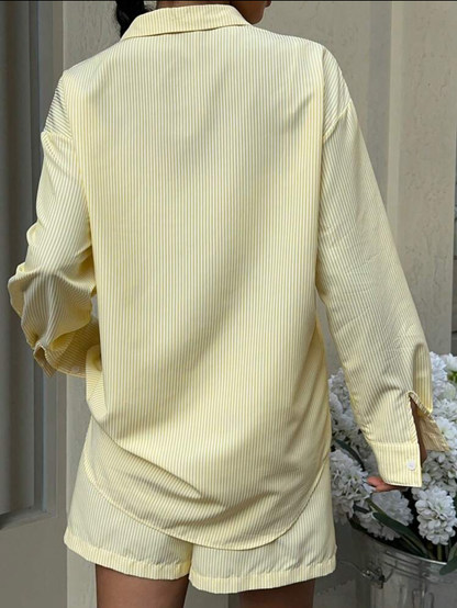 Conjunto Oversize de rayas casual