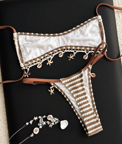 Mini bikini semi hilo con dijes