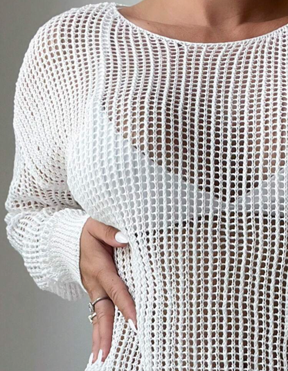 Vestido oversized de malla