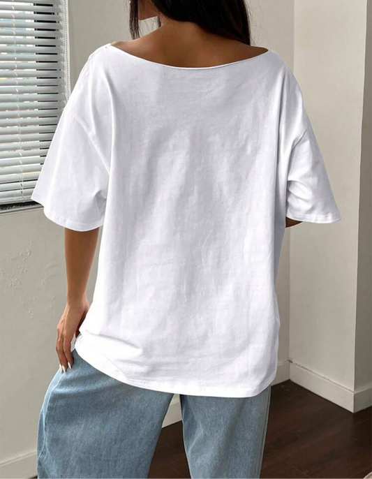 Camiseta Oversize estampado playero