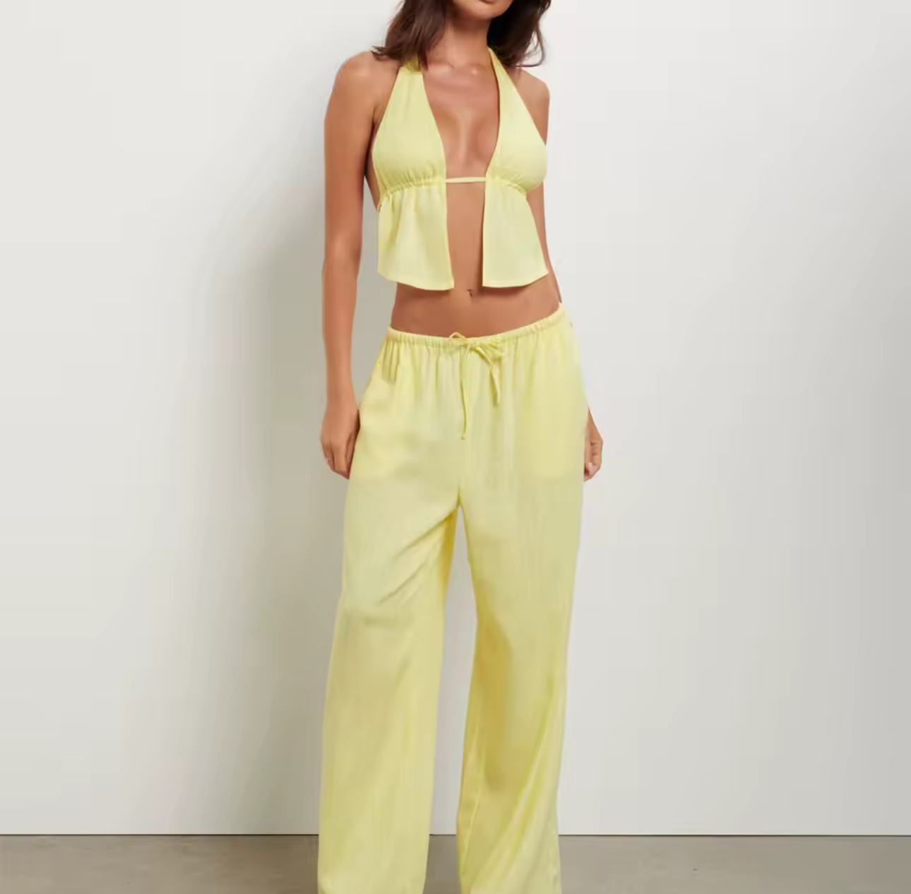 Conjunto largo halter