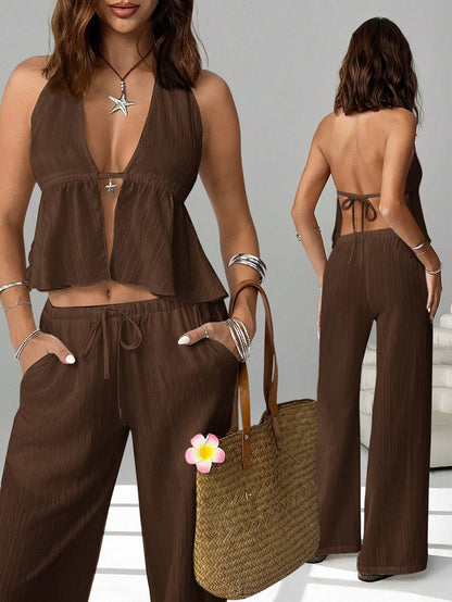 Conjunto largo halter