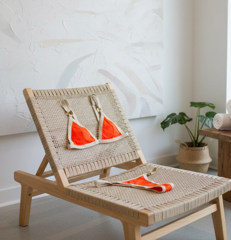 Bikini bi color acanalado