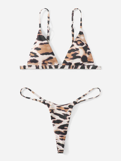 Mini bikini animal print Semi hilo