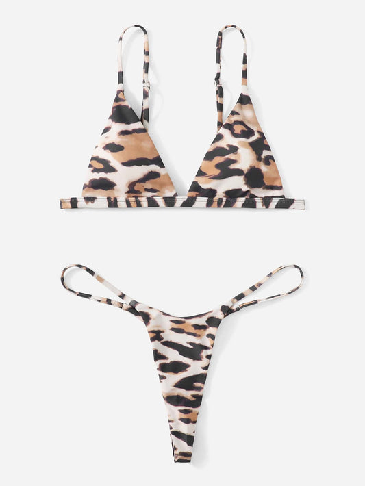 Mini bikini animal print Semi hilo