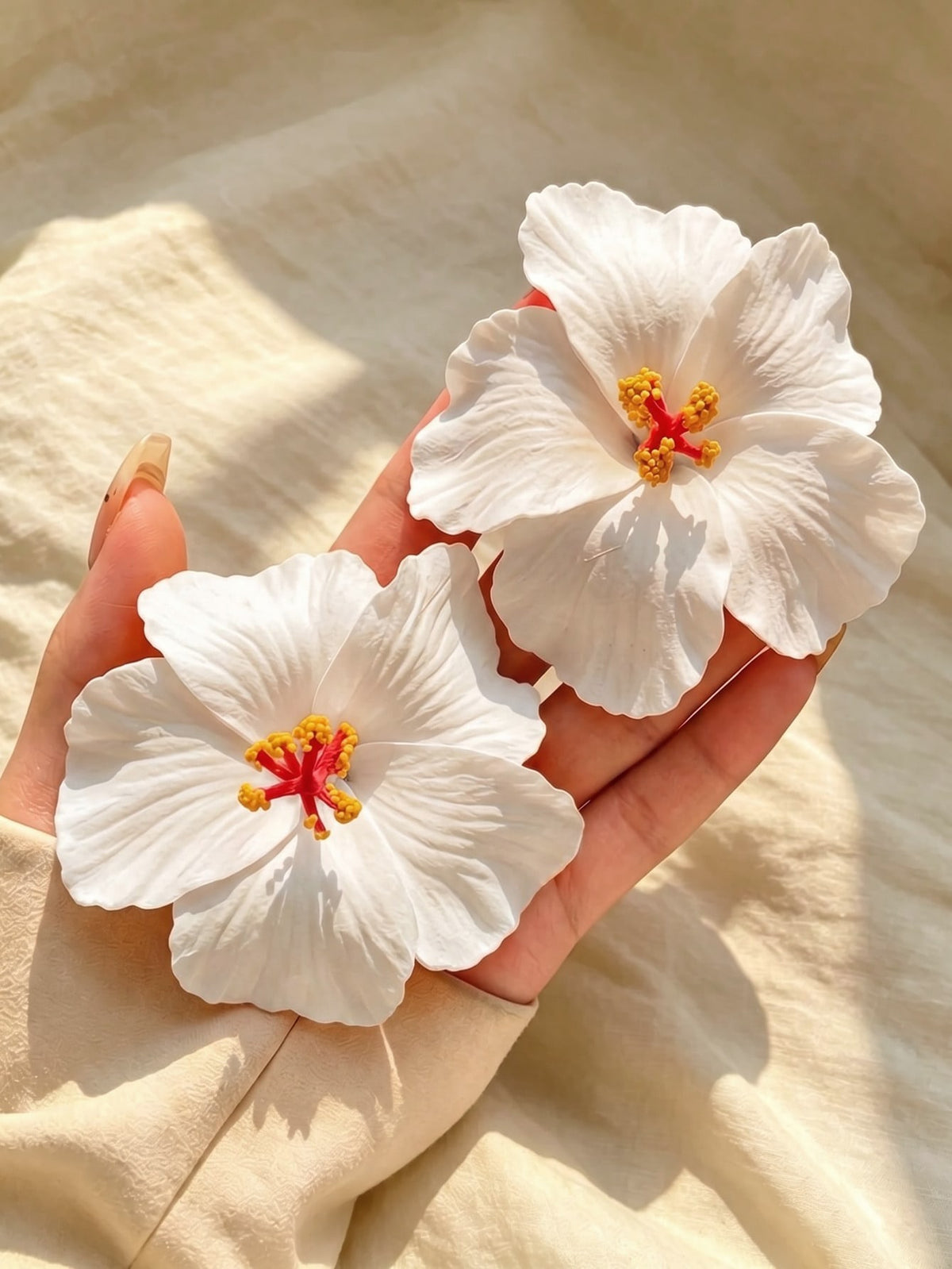 Pinza gancheta de flor grande hawaiana