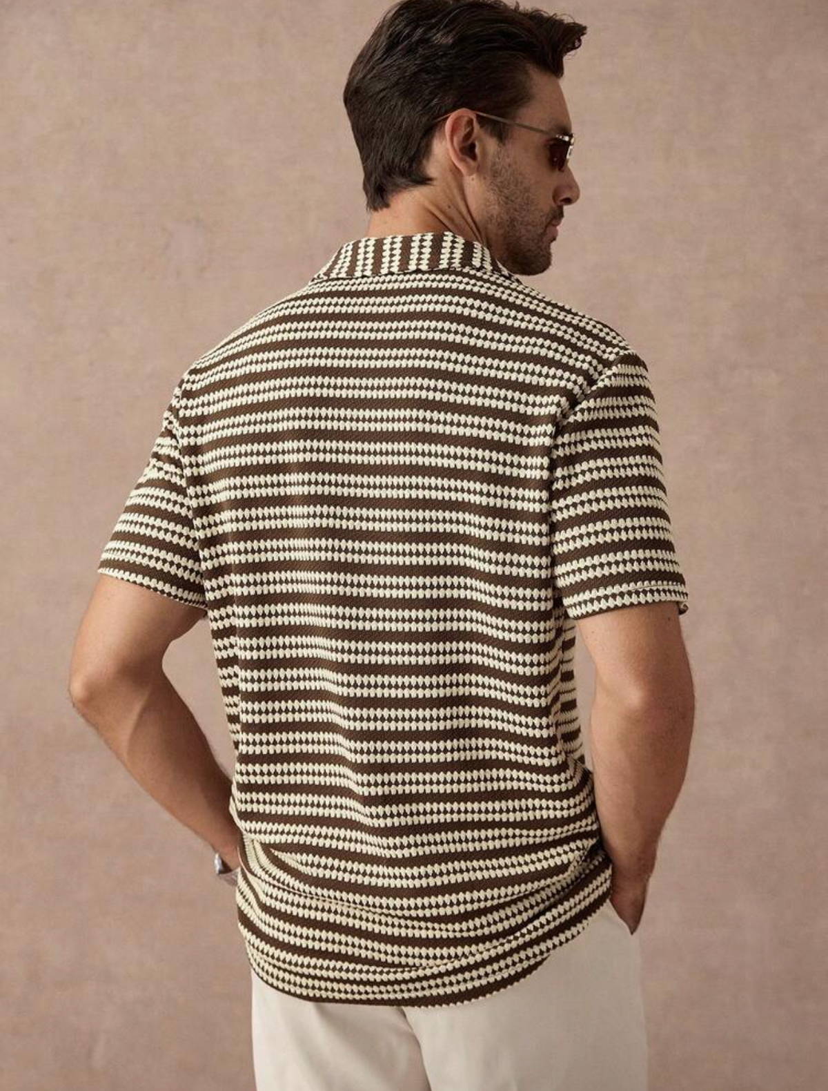 Camisa masculina manga corta casual