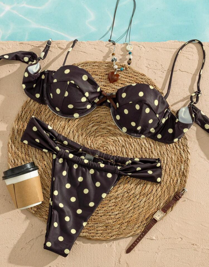 Bikini estampado con aro