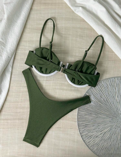 Bikini satén con aro