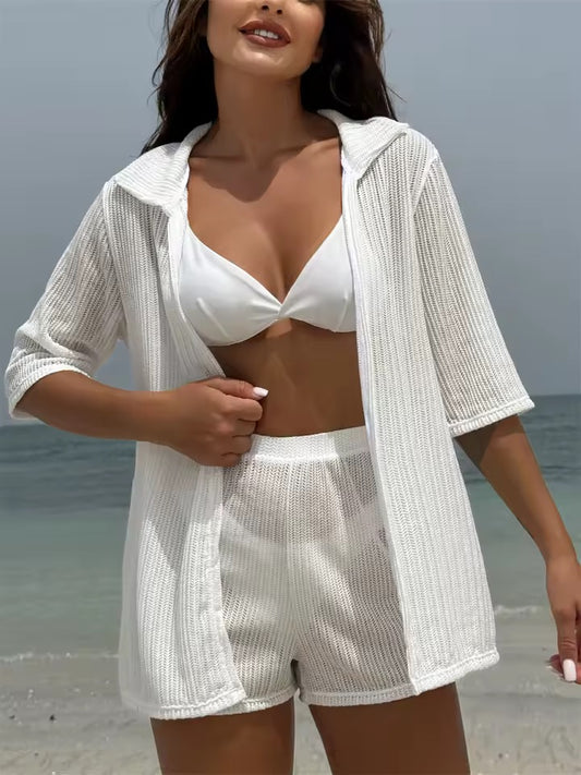 Conjunto corto texturizado