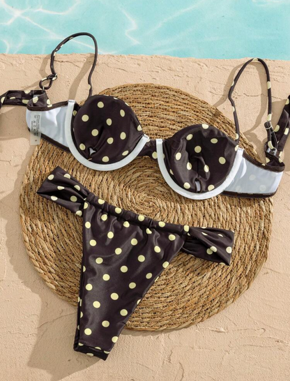 Bikini estampado con aro