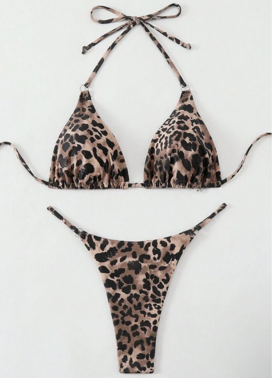 Bikini animal print semi hilo