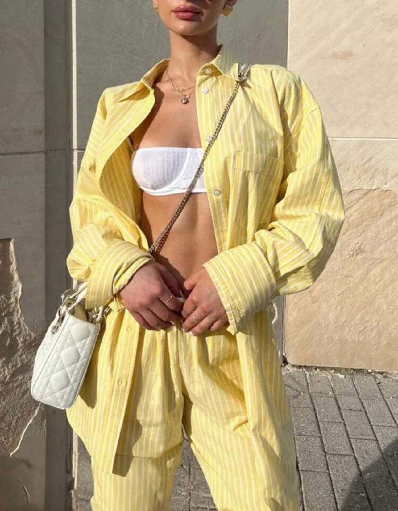 Conjunto largo de rayas