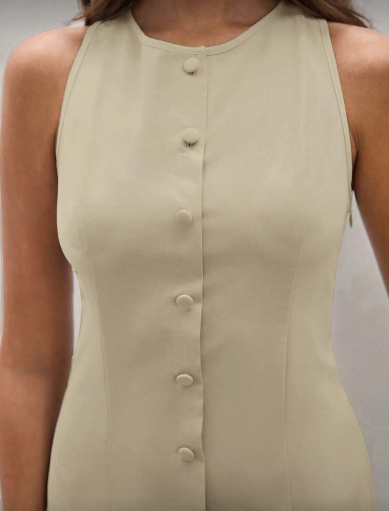 Vestido corto de botones