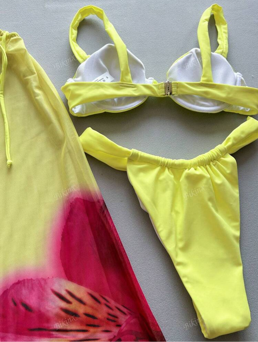 Conjunto bikini con falda