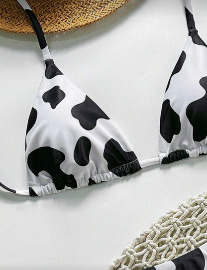 Bikini Animal Print Vaca Semi Hilo