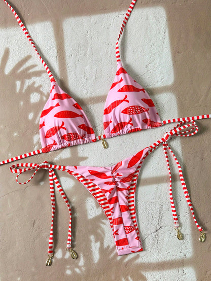 Bikini reversible ajustable 2 en 1 estampado