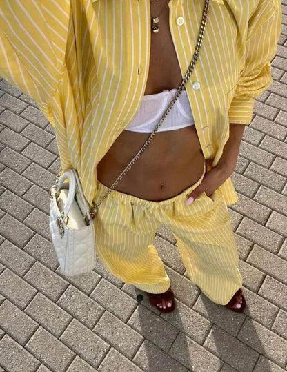 Conjunto largo de rayas