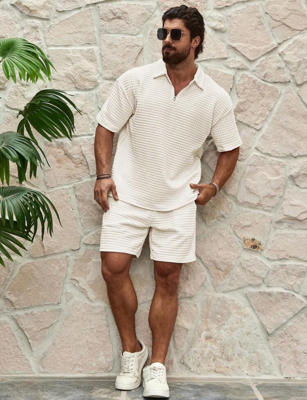 Conjunto masculino texturizado