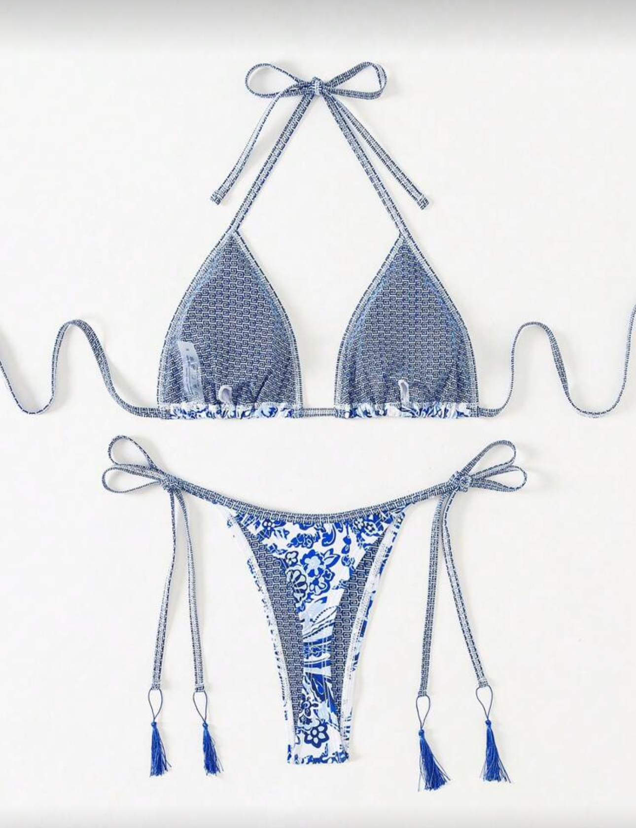 Bikini semi hilo estampado ajustable