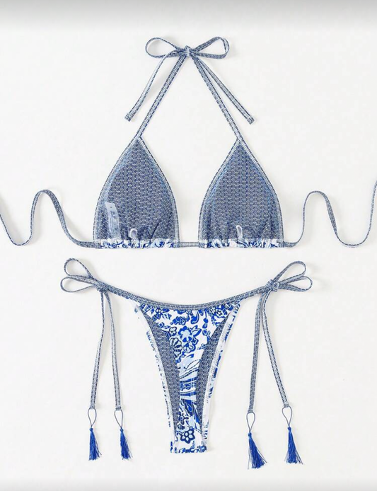 Bikini semi hilo estampado ajustable