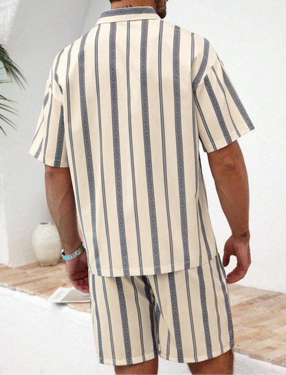 Conjunto masculino de rayas