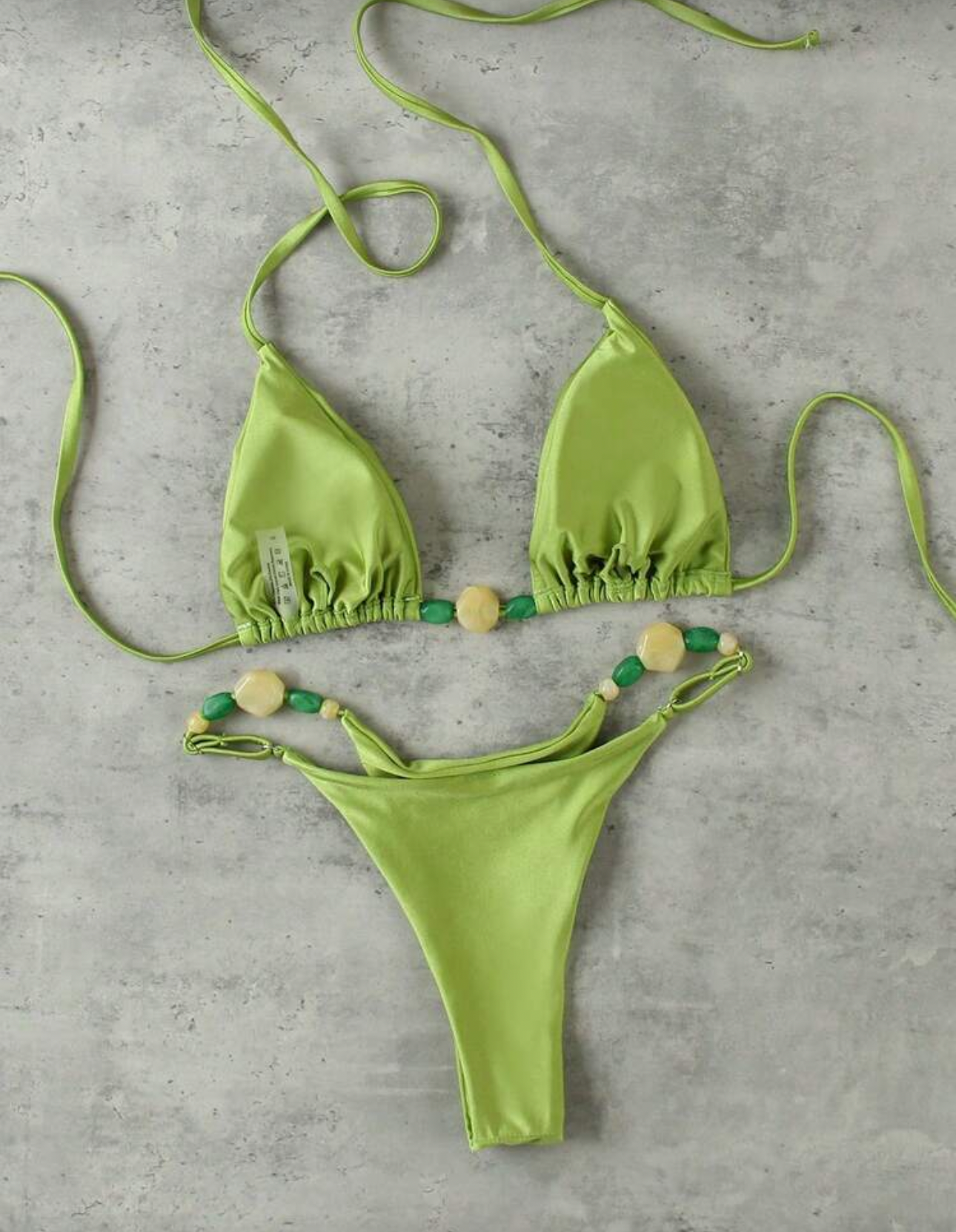 Bikini Semi hilo con piedras