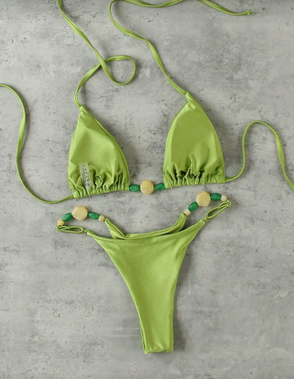 Bikini Semi hilo con piedras