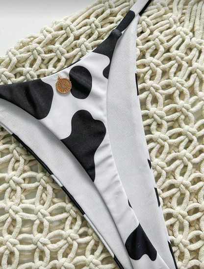 Bikini Animal Print Vaca Semi Hilo