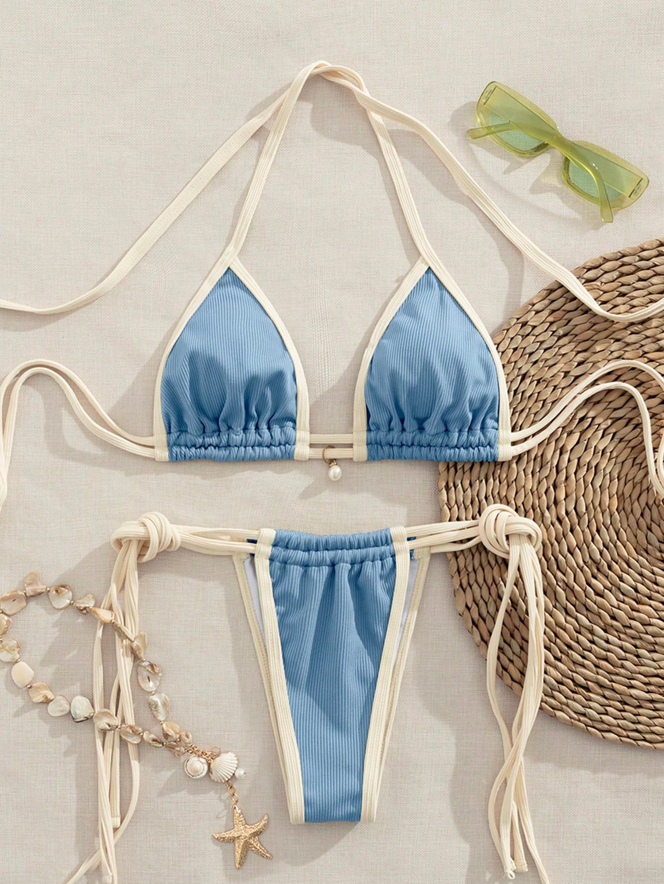 Bikini ajustable tela tipo toalla
