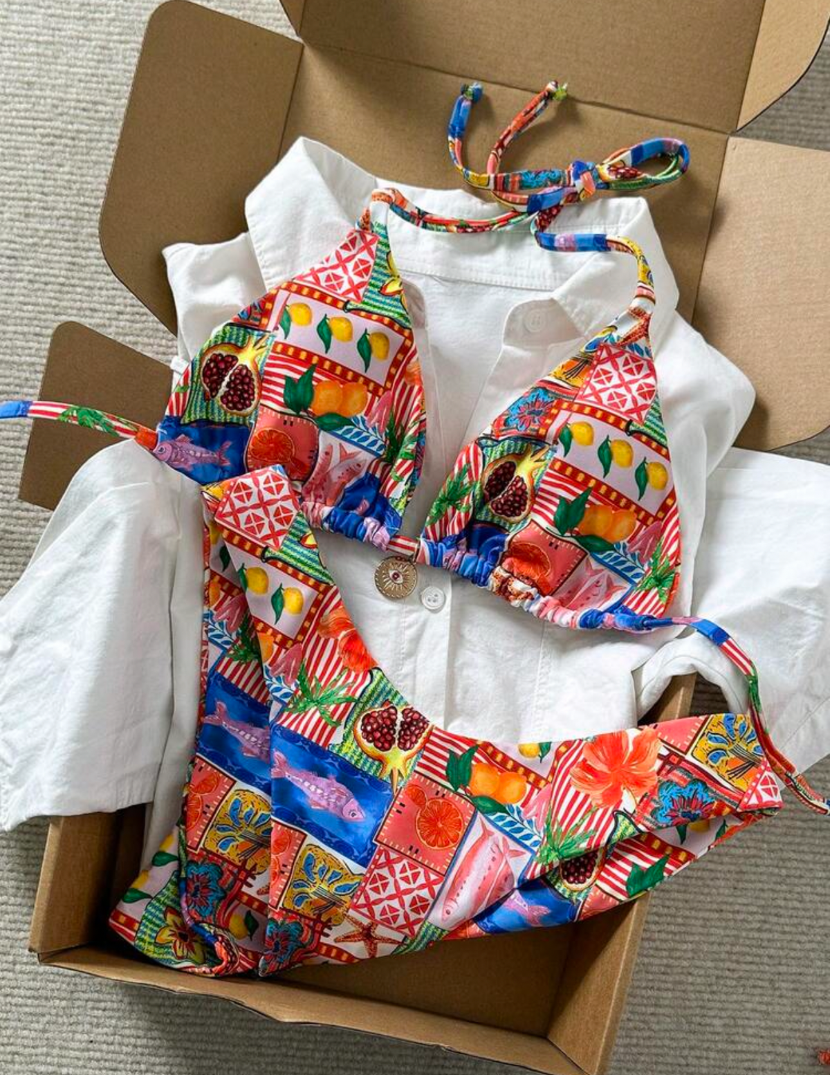 Bikini estampado colorido