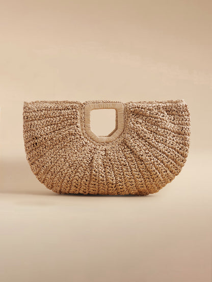 Cartera grande de paja