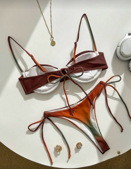 Bikini degradado con aro semi hilo