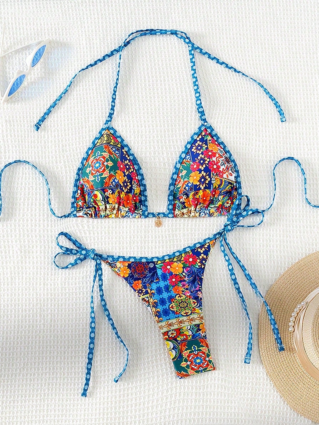 Bikini ajustable semi hilo estampado