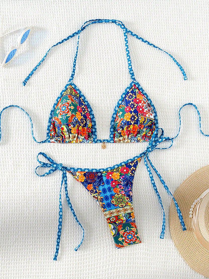 Bikini ajustable semi hilo estampado